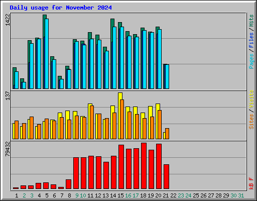 Daily usage for November 2024