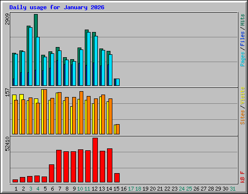Daily usage for January 2026