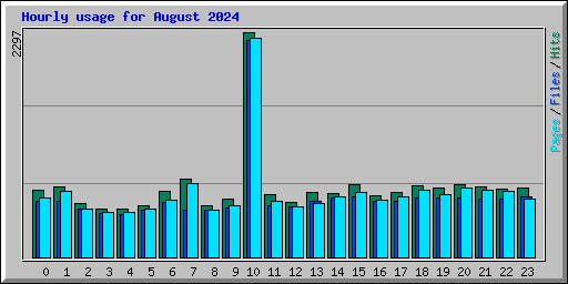 Hourly usage for August 2024