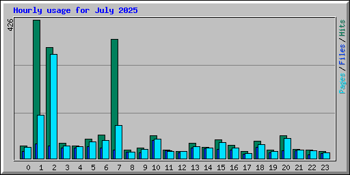 Hourly usage for July 2025