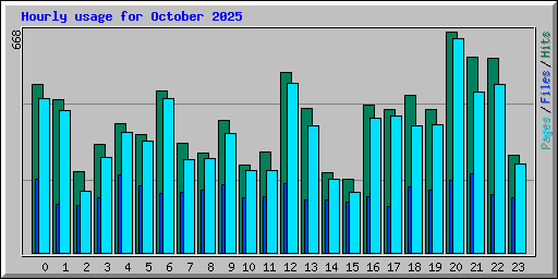 Hourly usage for October 2025