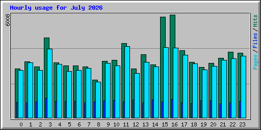 Hourly usage for July 2026