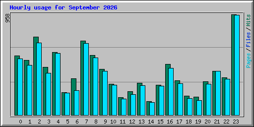 Hourly usage for September 2026