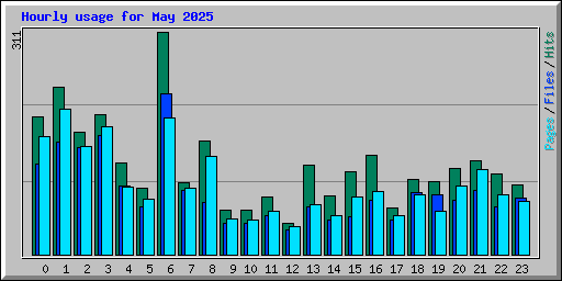 Hourly usage for May 2025