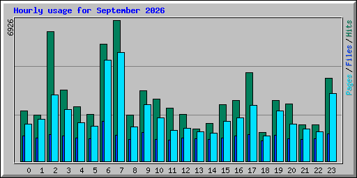 Hourly usage for September 2026