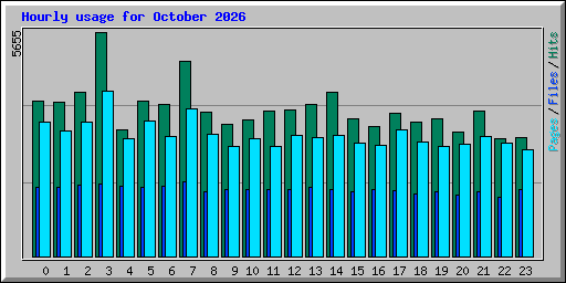 Hourly usage for October 2026