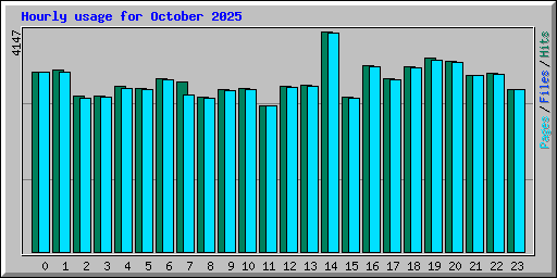Hourly usage for October 2025