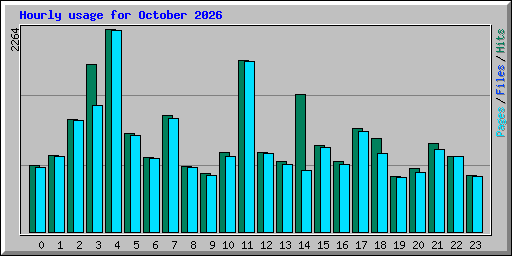 Hourly usage for October 2026