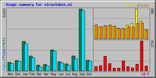 Usage summary for virusloket.nl